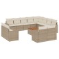 vidaXL Set sofás de jardín con cojines 13 pzas ratán sintético beige vidaXL Set sofás de jardín con cojines 13 pzas ratán sintético beige