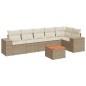 vidaXL Set sofás de jardín 7 piezas y cojines ratán sintético beige vidaXL Set sofás de jardín 7 piezas y cojines ratán sintético beige