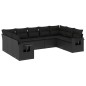 vidaXL Set de sofás de jardín 8 piezas y cojines ratán sintético negro vidaXL Set de sofás de jardín 8 piezas y cojines ratán sintético negro