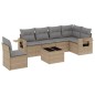 vidaXL Set sofás de jardín 7 piezas y cojines ratán sintético beige vidaXL Set sofás de jardín 7 piezas y cojines ratán sintético beige