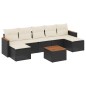 vidaXL Set de sofás de jardín 8 piezas y cojines ratán sintético negro vidaXL Set de sofás de jardín 8 piezas y cojines ratán sintético negro