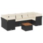 vidaXL Set de sofás de jardín 8 piezas y cojines ratán sintético negro vidaXL Set de sofás de jardín 8 piezas y cojines ratán sintético negro