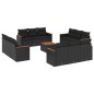 vidaXL Set de sofás de jardín y cojines 13 pzas ratán sintético negro vidaXL Set de sofás de jardín y cojines 13 pzas ratán sintético negro