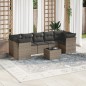 vidaXL Set de sofás de jardín 8 pzas y cojines ratán sintético gris vidaXL Set de sofás de jardín 8 pzas y cojines ratán sintético gris