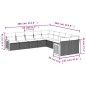 vidaXL Set de sofás de jardín 10 pzas cojines ratán sintético negro vidaXL Set de sofás de jardín 10 pzas cojines ratán sintético negro