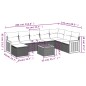 vidaXL Set de sofás de jardín 9 pzas con cojines ratán sintético beige vidaXL Set de sofás de jardín 9 pzas con cojines ratán sintético beige