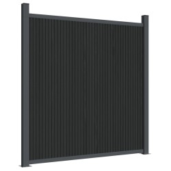 vidaXL Panel de valla con 2 postes WPC gris 180x186 cm