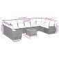 vidaXL Set de sofás de jardín 11pzas con cojines ratán sintético beige vidaXL Set de sofás de jardín 11pzas con cojines ratán sintético beige