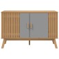vidaXL Aparador OLDEN madera maciza pino gris y marrón 114x43x73,5 cm