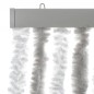 vidaXL Cortina antimoscas chenilla gris claro y blanco 90x220 cm vidaXL Cortina antimoscas chenilla gris claro y blanco 90x220 cm