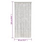 vidaXL Cortina antimoscas chenilla gris claro y blanco 90x220 cm vidaXL Cortina antimoscas chenilla gris claro y blanco 90x220 cm