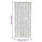 vidaXL Cortina antimoscas chenilla gris claro y blanco 100x220 cm vidaXL Cortina antimoscas chenilla gris claro y blanco 100x220 cm