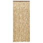 vidaXL Cortina antimoscas chenilla beige y marrón 100x200 cm