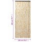 vidaXL Cortina antimoscas chenilla beige 100x200 cm vidaXL Cortina antimoscas chenilla beige 100x200 cm