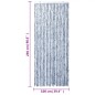 vidaXL Cortina antimoscas chenilla plateado 100x230 cm vidaXL Cortina antimoscas chenilla plateado 100x230 cm