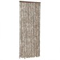 vidaXL Cortina antimoscas chenilla gris taupe y blanco 100x230 cm