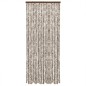 vidaXL Cortina antimoscas chenilla gris taupe y blanco 100x230 cm