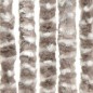 vidaXL Cortina antimoscas chenilla gris taupe y blanco 100x230 cm