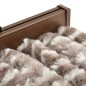 vidaXL Cortina antimoscas chenilla gris taupe y blanco 100x230 cm