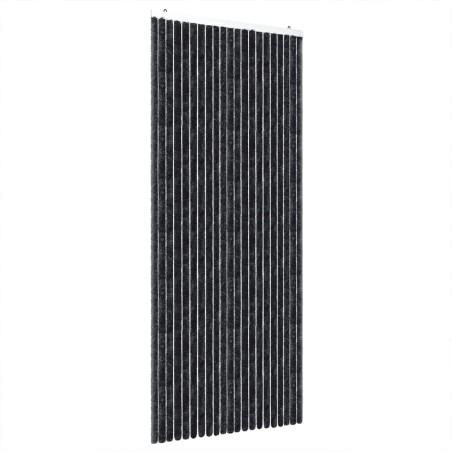 vidaXL Cortina antimoscas chenilla gris antracita 100x230 cm