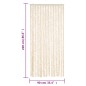 vidaXL Cortina antimoscas chenilla beige y blanco 90x220 cm vidaXL Cortina antimoscas chenilla beige y blanco 90x220 cm