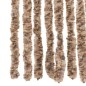 vidaXL Cortina antimoscas chenilla beige y marrón oscuro 90x220 cm vidaXL Cortina antimoscas chenilla beige y marrón oscuro 90x220 cm