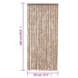 vidaXL Cortina antimoscas chenilla beige y marrón oscuro 90x220 cm vidaXL Cortina antimoscas chenilla beige y marrón oscuro 90x220 cm