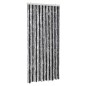 vidaXL Cortina antimoscas chenilla gris y negro 90x220 cm vidaXL Cortina antimoscas chenilla gris y negro 90x220 cm