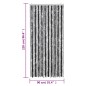 vidaXL Cortina antimoscas chenilla gris y negro 90x220 cm vidaXL Cortina antimoscas chenilla gris y negro 90x220 cm