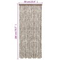 vidaXL Cortina antimoscas chenilla gris taupe y blanco 90x200 cm vidaXL Cortina antimoscas chenilla gris taupe y blanco 90x200 cm