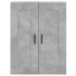 vidaXL Aparador alto madera contrachapada gris hormigón 69,5x34x180 cm