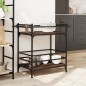 vidaXL Carrito de cocina madera ingeniería marrón roble 82x40x78,5 cm vidaXL Carrito de cocina madera ingeniería marrón roble 82x40x78,5 cm