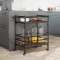 vidaXL Carrito de cocina madera ingeniería marrón roble 82x40x78,5 cm vidaXL Carrito de cocina madera ingeniería marrón roble 82x40x78,5 cm