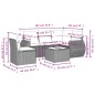 vidaXL Set de muebles de jardín 6 pzas y cojines ratán sintético gris vidaXL Set de muebles de jardín 6 pzas y cojines ratán sintético gris