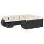 vidaXL Set de sofás de jardín 11 pzas y cojines ratán sintético negro vidaXL Set de sofás de jardín 11 pzas y cojines ratán sintético negro