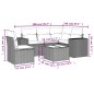 vidaXL Set de muebles de jardín 6 pzas y cojines ratán sintético gris