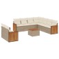 vidaXL Juego de sofás jardín con cojines beige 10 pzas ratán sintético vidaXL Juego de sofás jardín con cojines beige 10 pzas ratán sintético