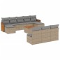vidaXL Set de sofás de jardín 11pzas con cojines ratán sintético beige vidaXL Set de sofás de jardín 11pzas con cojines ratán sintético beige