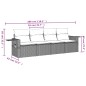 vidaXL Set de sofás de jardín 4 pzas y cojines ratán sintético gris vidaXL Set de sofás de jardín 4 pzas y cojines ratán sintético gris