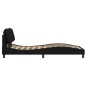 vidaXL Estructura de cama con cabecero de tela negro 100x200 cm vidaXL Estructura de cama con cabecero de tela negro 100x200 cm