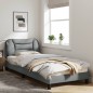 vidaXL Estructura de cama con cabecero de tela gris claro 80x200 cm vidaXL Estructura de cama con cabecero de tela gris claro 80x200 cm