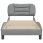 vidaXL Estructura de cama con cabecero de tela gris claro 80x200 cm vidaXL Estructura de cama con cabecero de tela gris claro 80x200 cm