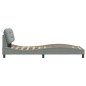 vidaXL Estructura de cama con cabecero de tela gris claro 80x200 cm vidaXL Estructura de cama con cabecero de tela gris claro 80x200 cm