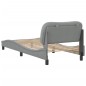 vidaXL Estructura de cama con cabecero de tela gris claro 80x200 cm vidaXL Estructura de cama con cabecero de tela gris claro 80x200 cm