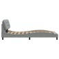 vidaXL Estructura de cama con cabecero de tela gris claro 100x200 cm vidaXL Estructura de cama con cabecero de tela gris claro 100x200 cm