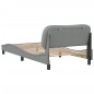 vidaXL Estructura de cama con cabecero de tela gris claro 100x200 cm vidaXL Estructura de cama con cabecero de tela gris claro 100x200 cm