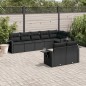 vidaXL Set de sofás de jardín 8 piezas y cojines ratán sintético negro vidaXL Set de sofás de jardín 8 piezas y cojines ratán sintético negro