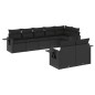 vidaXL Set de sofás de jardín 8 piezas y cojines ratán sintético negro vidaXL Set de sofás de jardín 8 piezas y cojines ratán sintético negro