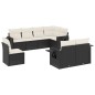 vidaXL Set de sofás de jardín 8 piezas y cojines ratán sintético negro vidaXL Set de sofás de jardín 8 piezas y cojines ratán sintético negro