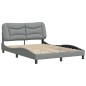 vidaXL Estructura de cama con cabecero de tela gris claro 120x200 cm vidaXL Estructura de cama con cabecero de tela gris claro 120x200 cm